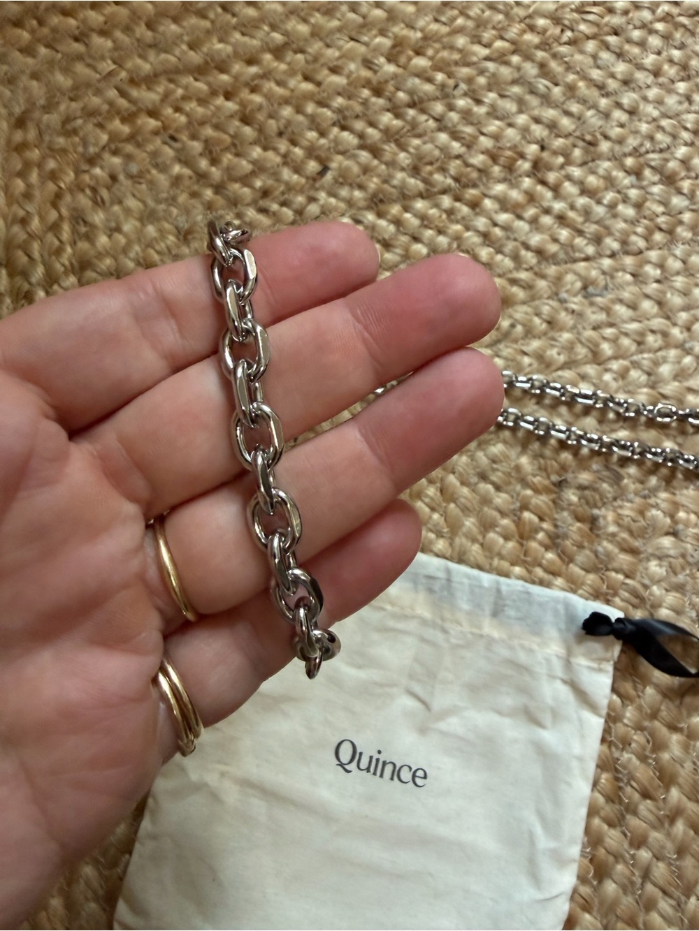 Quince Silver Chain Crossbody Strap - Picture 6 of 7
